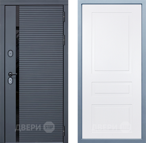 Входная металлическая Дверь Дива МХ-45 STR Н-13 Белый в Истра