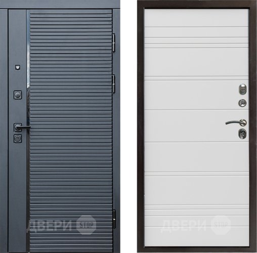 Входная металлическая Дверь Престиж Черная Линия Line Белый в Истра