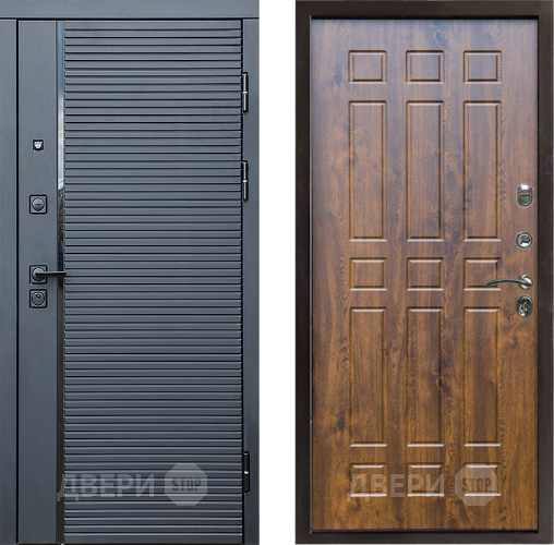 Входная металлическая Дверь Престиж Черная Линия Спарта Дуб в Истра