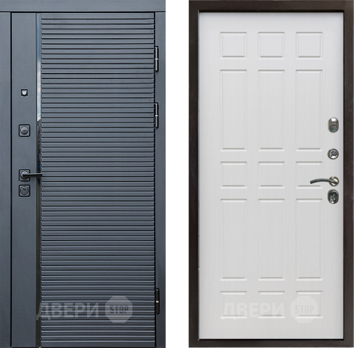 Входная металлическая Дверь Престиж Черная Линия Спарта Лиственница белая в Истра