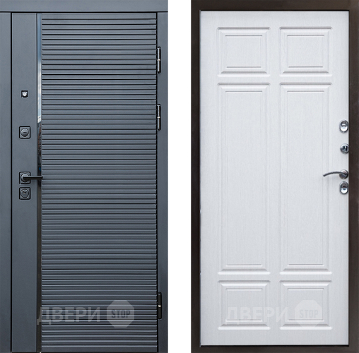 Входная металлическая Дверь Престиж Черная Линия Премиум Лиственница белая в Истра