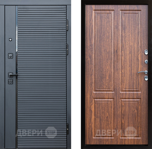 Входная металлическая Дверь Престиж Черная Линия Премиум Орех светлый в Истра