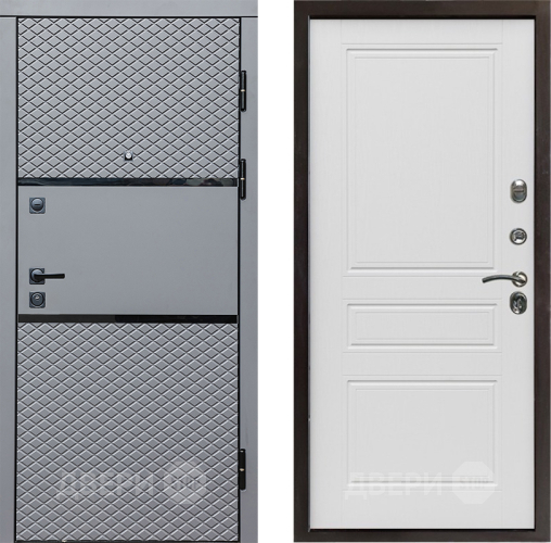 Входная металлическая Дверь Престиж Ромб Классика Лиственница белая в Истра