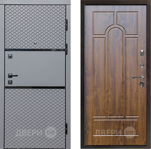 Входная металлическая Дверь Престиж Ромб Арка Дуб в Истра