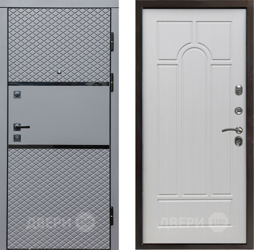 Входная металлическая Дверь Престиж Ромб Арка Лиственница белая в Истра