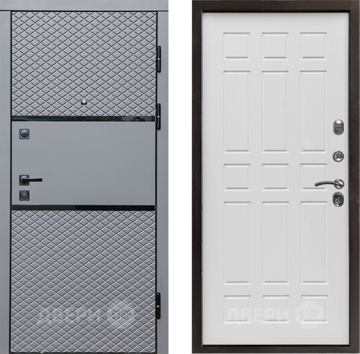 Входная металлическая Дверь Престиж Ромб Спарта Белое дерево в Истра