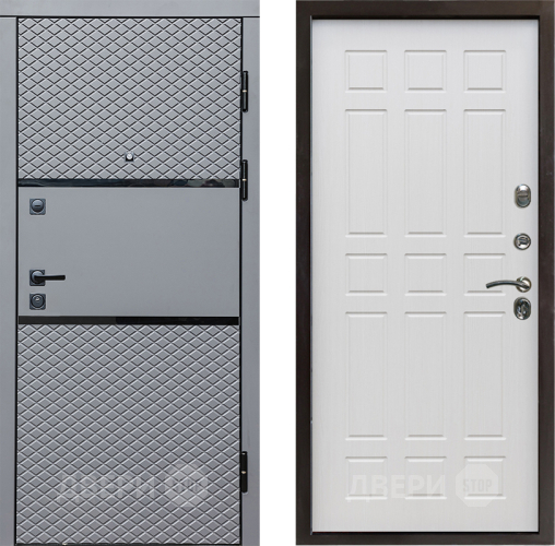 Входная металлическая Дверь Престиж Ромб Спарта Лиственница белая в Истра