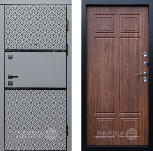 Входная металлическая Дверь Престиж Ромб Премиум Орех темный в Истра