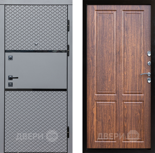 Входная металлическая Дверь Престиж Ромб Премиум Орех светлый в Истра