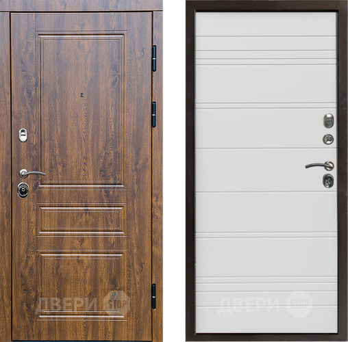 Входная металлическая Дверь Престиж Классика Дуб Line Белый в Истра