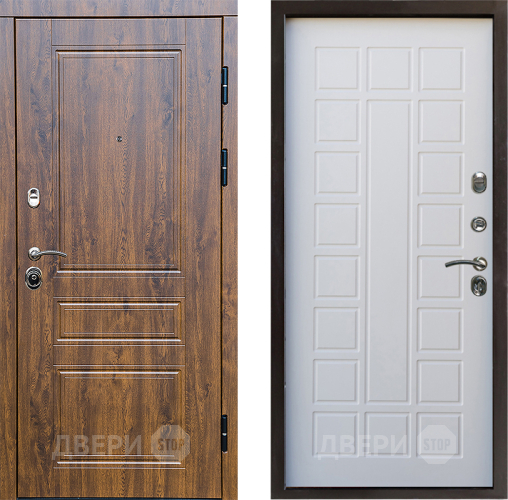 Входная металлическая Дверь Престиж Классика Дуб Престиж Белое дерево в Истра