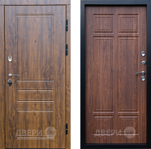 Входная металлическая Дверь Престиж Классика Дуб Премиум Орех темный в Истра