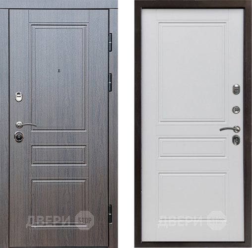 Входная металлическая Дверь Престиж Классика Венге Классика Белый матовый в Истра