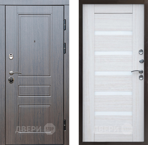 Входная металлическая Дверь Престиж Классика Венге Царга Лиственница белая в Истра