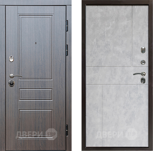 Входная металлическая Дверь Престиж Классика Венге Горизонт Бетон светлый в Истра