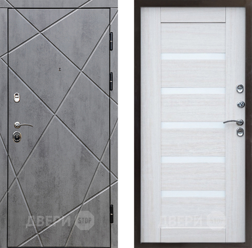 Входная металлическая Дверь Престиж Лучи Царга Лиственница белая в Истра