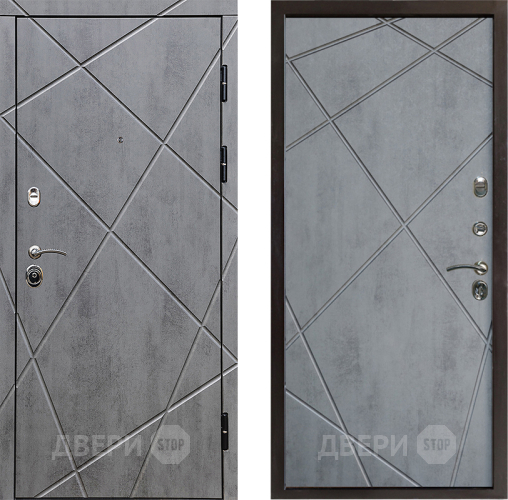 Входная металлическая Дверь Престиж Лучи Лучи Бетон темный в Истра