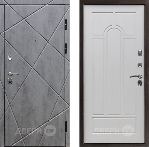 Входная металлическая Дверь Престиж Лучи Арка Лиственница белая в Истра