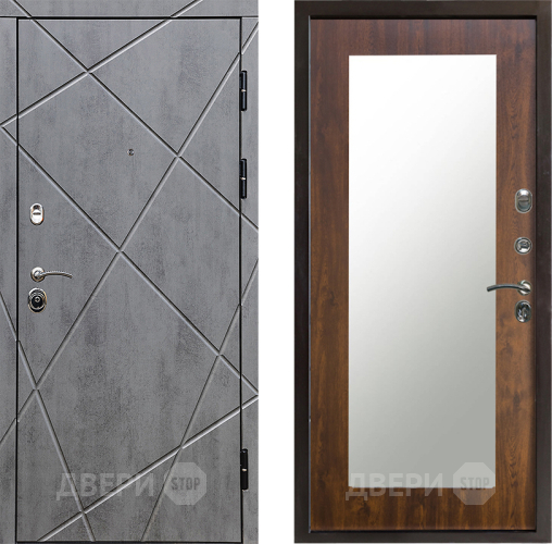 Входная металлическая Дверь Престиж Лучи Зеркло Пастораль Дуб в Истра