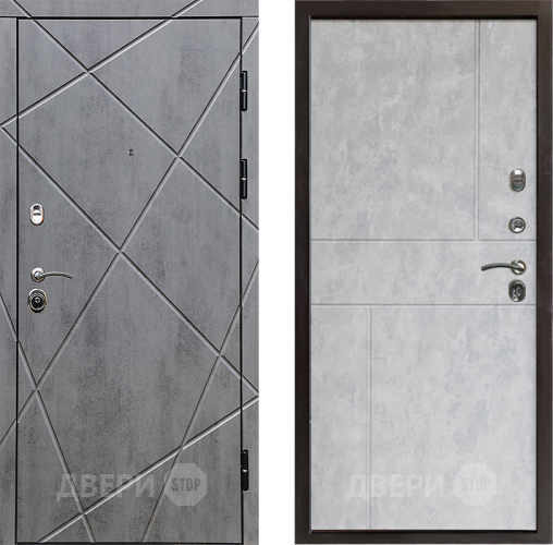 Входная металлическая Дверь Престиж Лучи Горизонт Бетон светлый в Истра