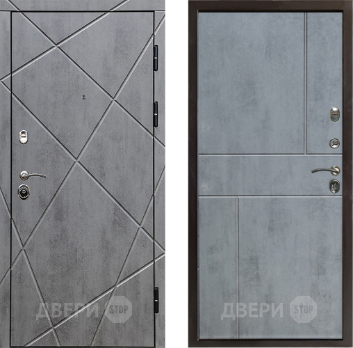 Входная металлическая Дверь Престиж Лучи Горизонт Бетон темный в Истра