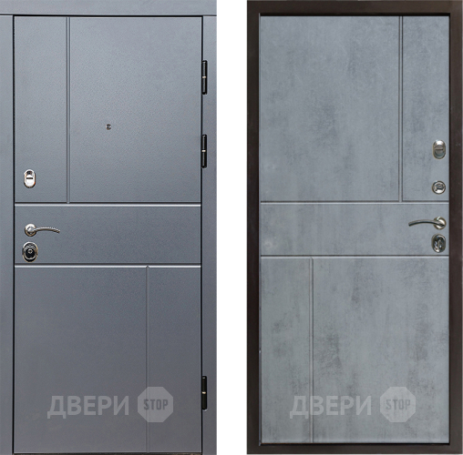 Входная металлическая Дверь Престиж Горизонт Грэй Горизонт Бетон темный в Истра