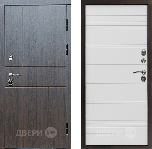 Входная металлическая Дверь Престиж Горизонт Венге Line Белый в Истра
