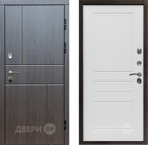 Входная металлическая Дверь Престиж Горизонт Венге Классика Лиственница белая в Истра