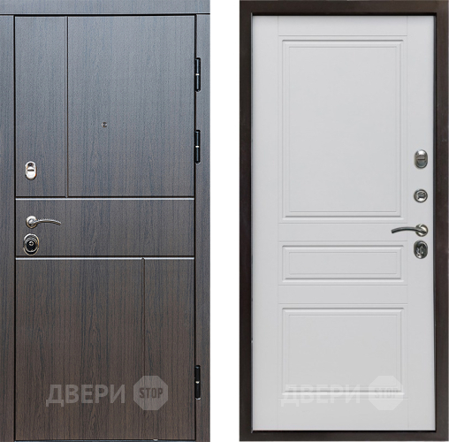 Входная металлическая Дверь Престиж Горизонт Венге Классика Белый матовый в Истра