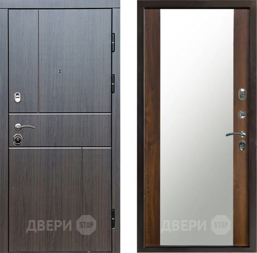 Входная металлическая Дверь Престиж Горизонт Венге Зеркало Дуб в Истра