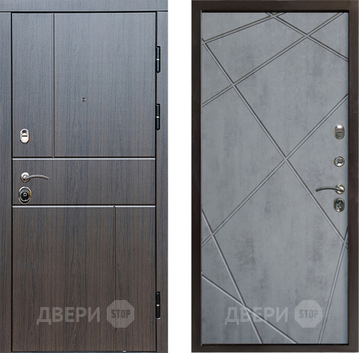 Входная металлическая Дверь Престиж Горизонт Венге Лучи Бетон темный в Истра