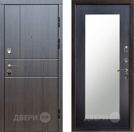 Входная металлическая Дверь Престиж Горизонт Венге Зеркло Пастораль Венге в Истра
