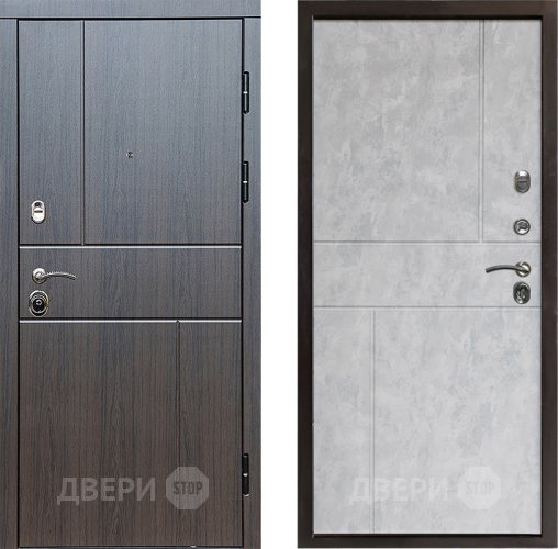 Входная металлическая Дверь Престиж Горизонт Венге Горизонт Бетон светлый в Истра