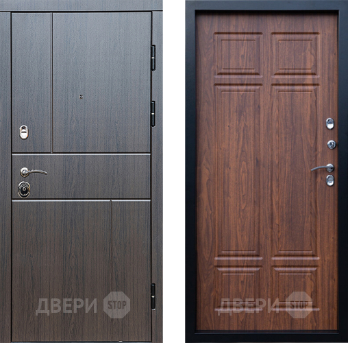 Входная металлическая Дверь Престиж Горизонт Венге Премиум Орех темный в Истра
