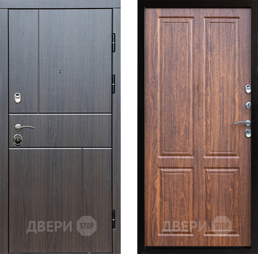 Входная металлическая Дверь Престиж Горизонт Венге Премиум Орех светлый в Истра