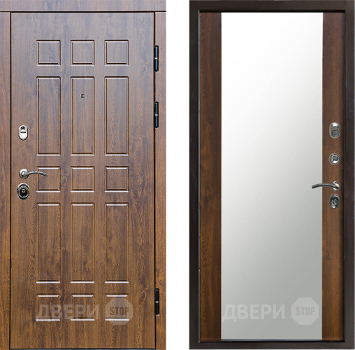 Входная металлическая Дверь Престиж Стандарт Зеркало Дуб в Истра