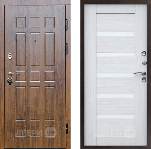 Входная металлическая Дверь Престиж Стандарт Царга Лиственница белая в Истра