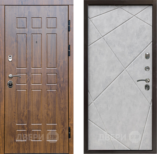 Входная металлическая Дверь Престиж Стандарт Лучи Бетон светлый в Истра