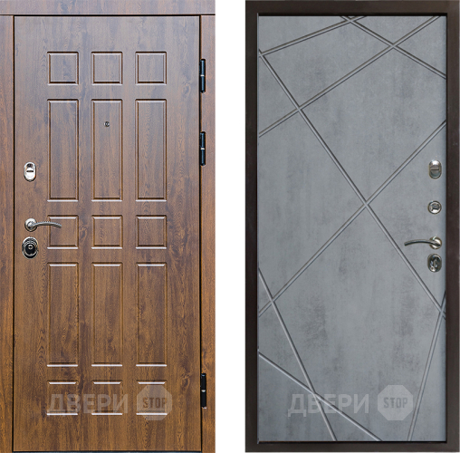 Входная металлическая Дверь Престиж Стандарт Лучи Бетон темный в Истра