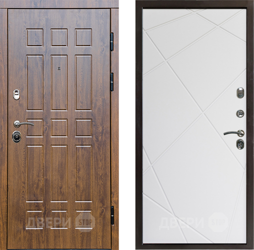 Входная металлическая Дверь Престиж Стандарт Лучи Бетон белый в Истра