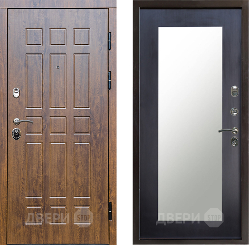 Входная металлическая Дверь Престиж Стандарт Зеркло Пастораль Венге в Истра