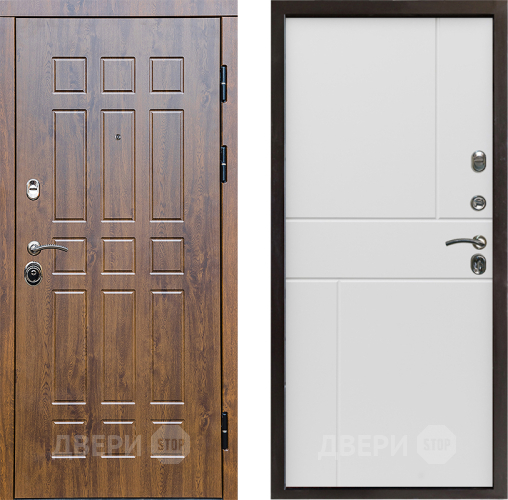 Входная металлическая Дверь Престиж Стандарт Горизонт Бетон белый в Истра