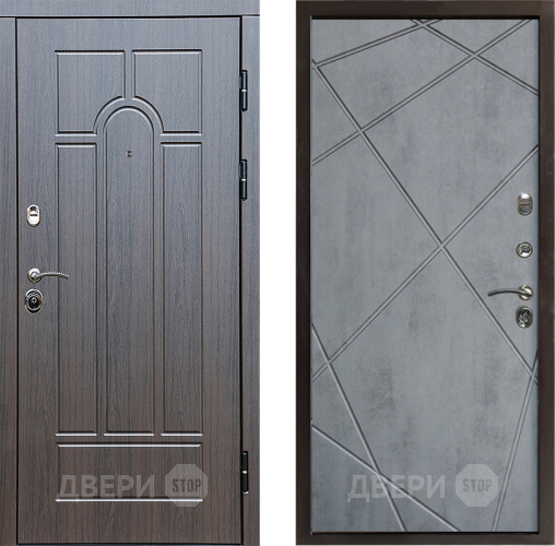 Входная металлическая Дверь Престиж Арка Лучи Бетон темный в Истра