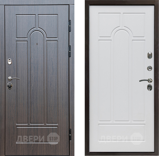 Входная металлическая Дверь Престиж Арка Арка Белое дерево в Истра