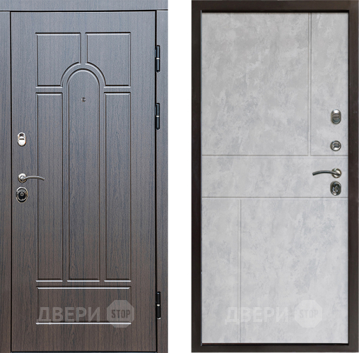 Входная металлическая Дверь Престиж Арка Горизонт Бетон светлый в Истра