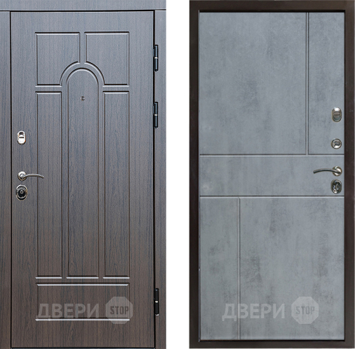 Входная металлическая Дверь Престиж Арка Горизонт Бетон темный в Истра