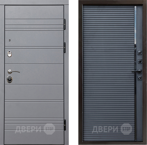 Входная металлическая Дверь Престиж Линия Грэй Porte Черный кварц в Истра