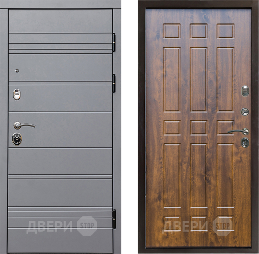 Входная металлическая Дверь Престиж Линия Грэй Спарта Дуб в Истра