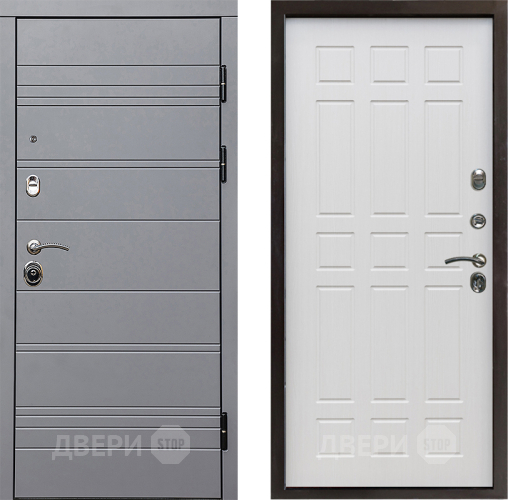 Входная металлическая Дверь Престиж Линия Грэй Спарта Лиственница белая в Истра