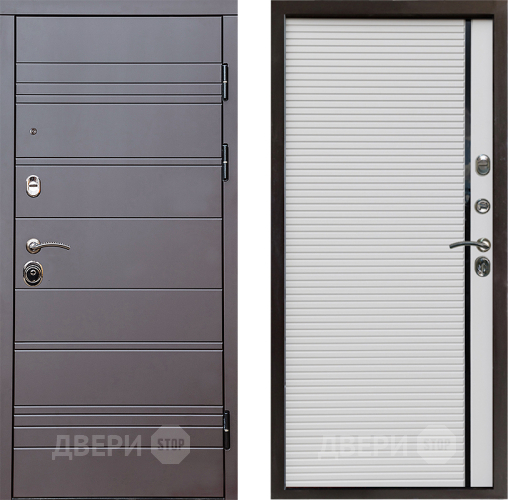 Входная металлическая Дверь Престиж Линия Браун Porte Белый в Истра